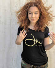 Black/gold Signature top