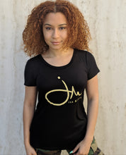 Black/gold Signature top