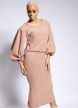 Salmon bishop sleeve sweater