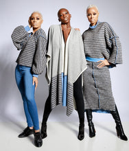 Gray/blue poncho