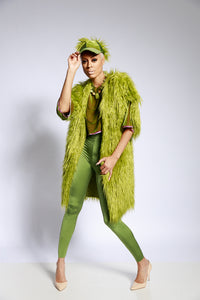 Fur/Green Coat