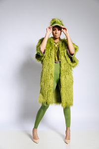 Fur/Green Coat